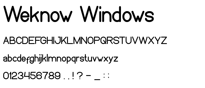 WEKNOW Windows font